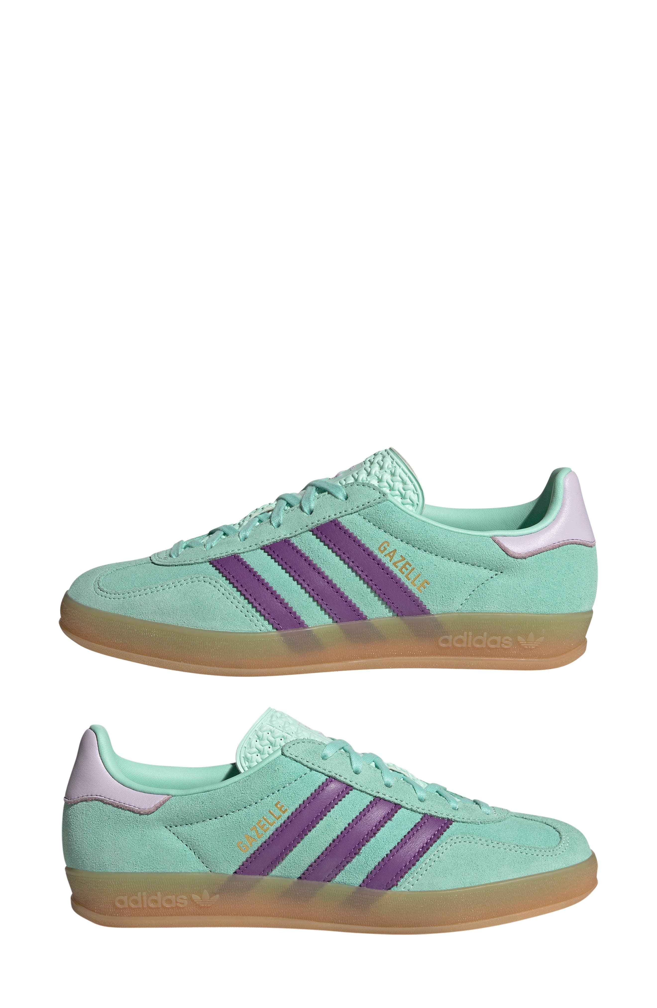 adidas Gazelle Indoor Sneaker in Mint/Purple/lavender at Nordstrom - 8