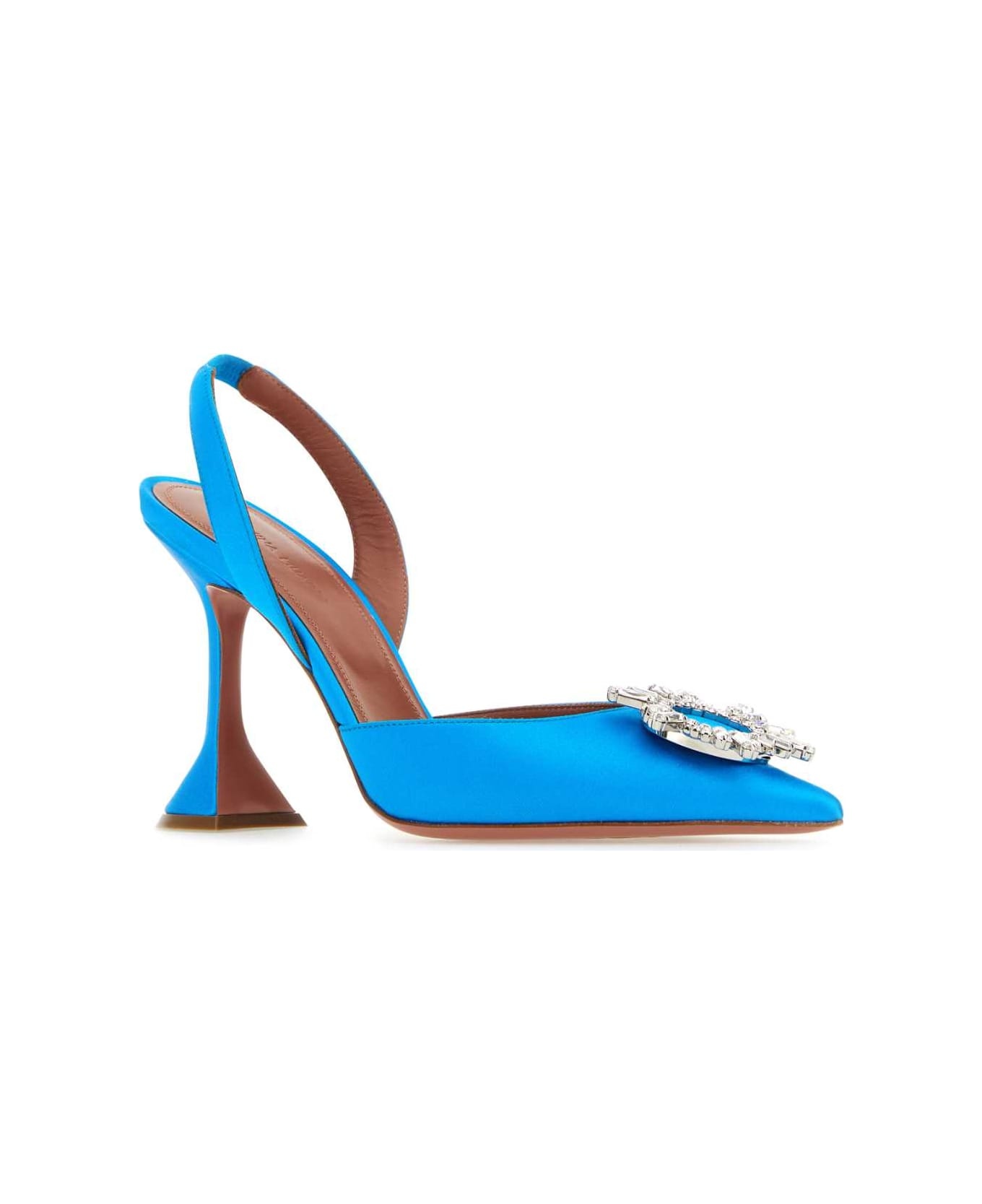 Turquoise Satin Begum Pumps - 2