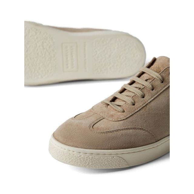 Beige suede sneakers - 5