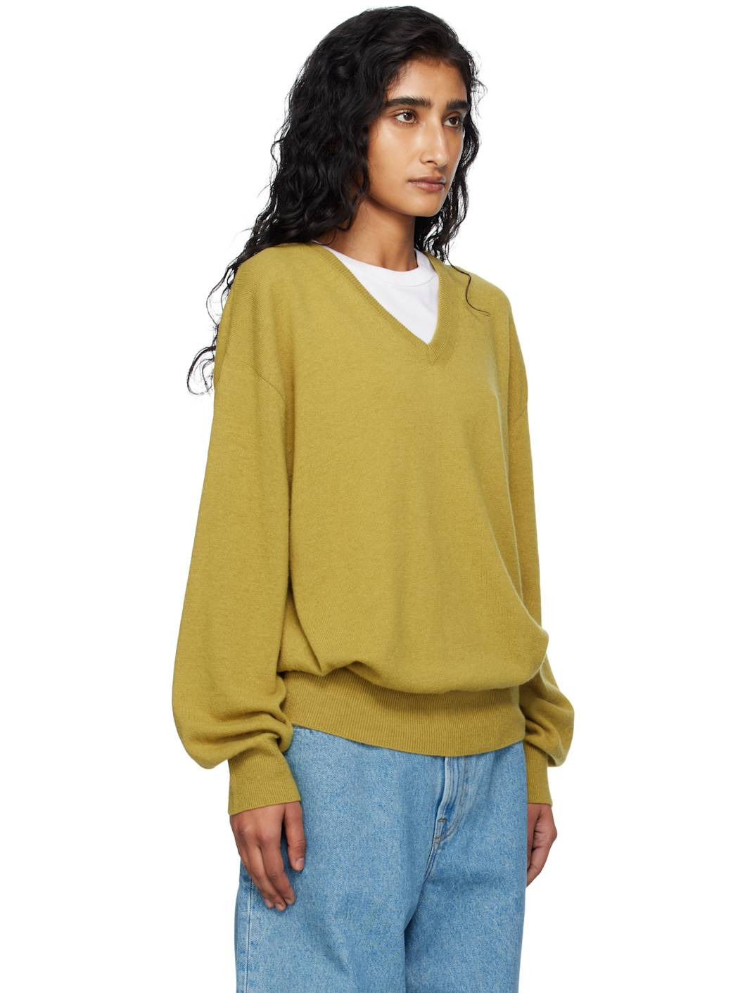 Green Puno V-Neck Sweater - 2