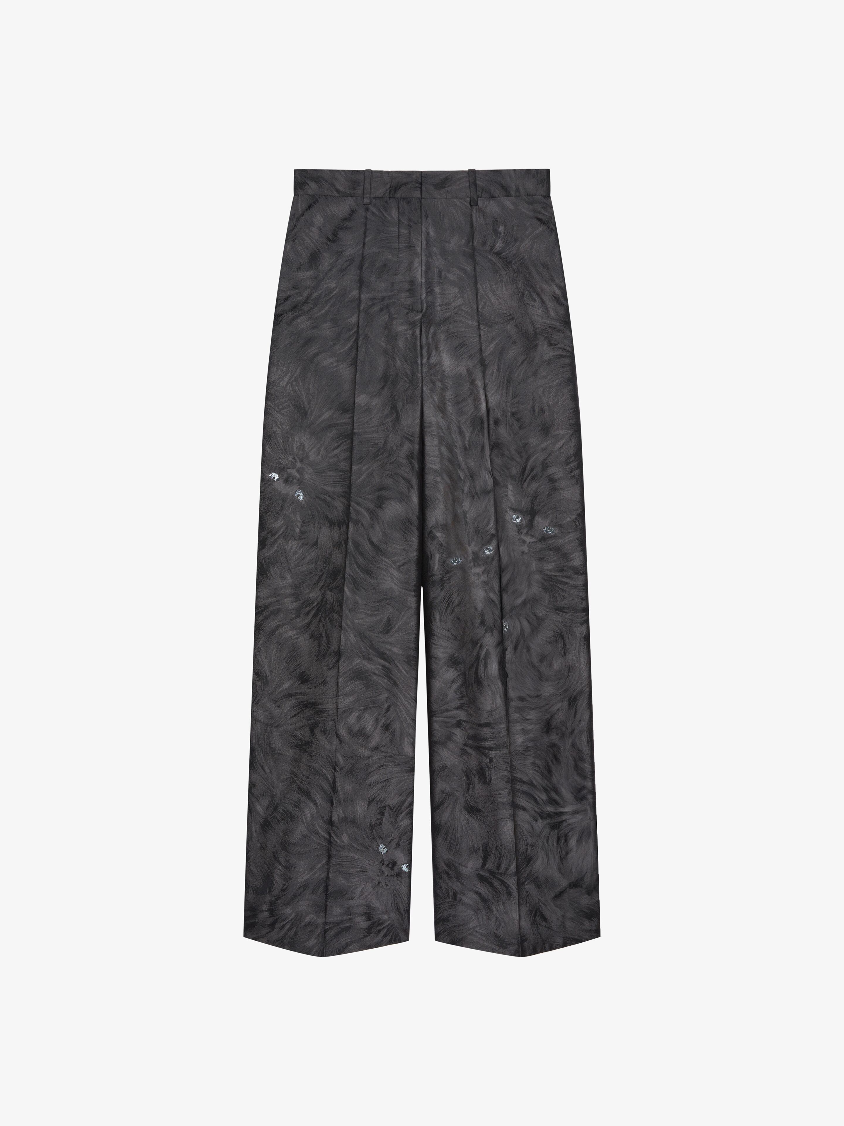 Givenchy OVERSIZED TAILORED PANTS IN CAT JACQUARD | REVERSIBLE