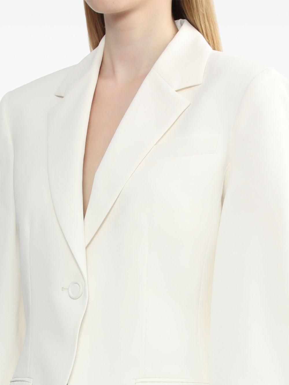 single-button gathered-sleeve jacket - 5
