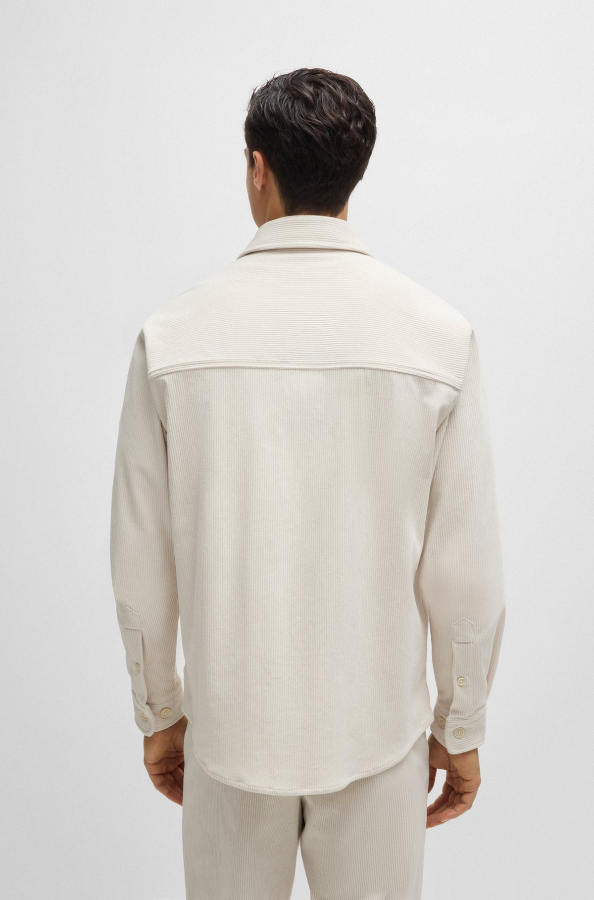 RELAXED-FIT SHIRT IN CORDUROY WITH KENT COLLAR - 5