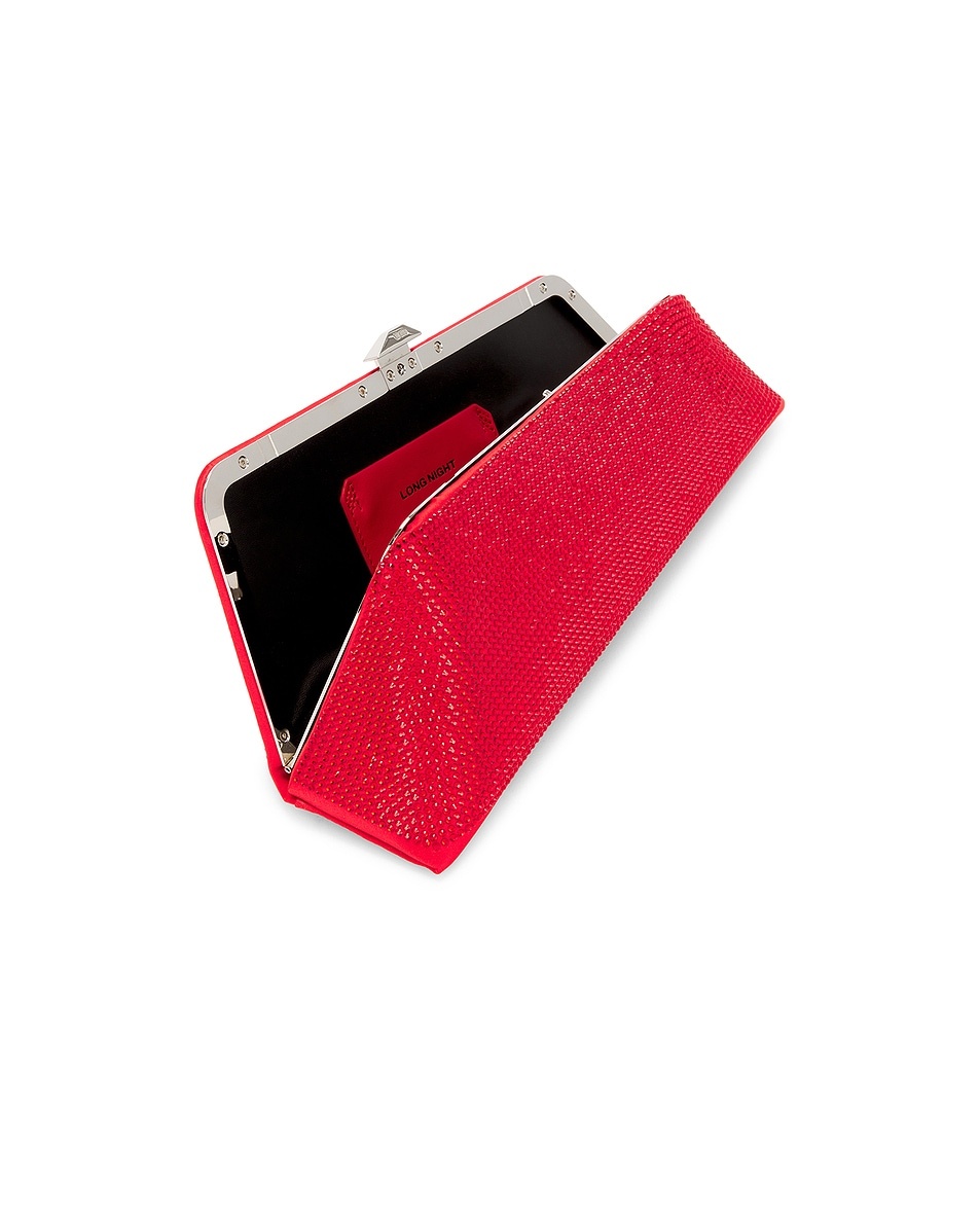 【関税込み】THE ATTICO LONG NIGHT CLUTCH WITH CRYSTAL DECORA The Attico Long Night crystal-embellished Clutch Bag | Grey
