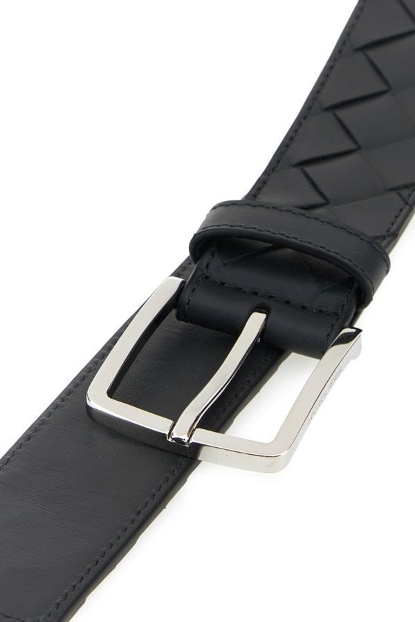 Black leather belt - 4