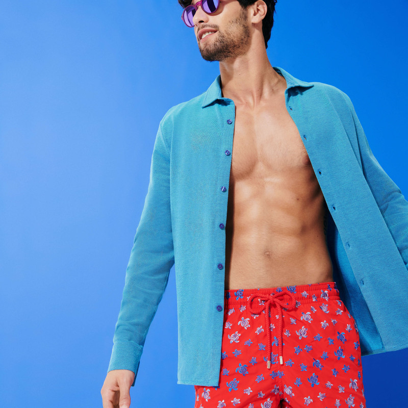 Men Changing Cotton Pique Shirt 5