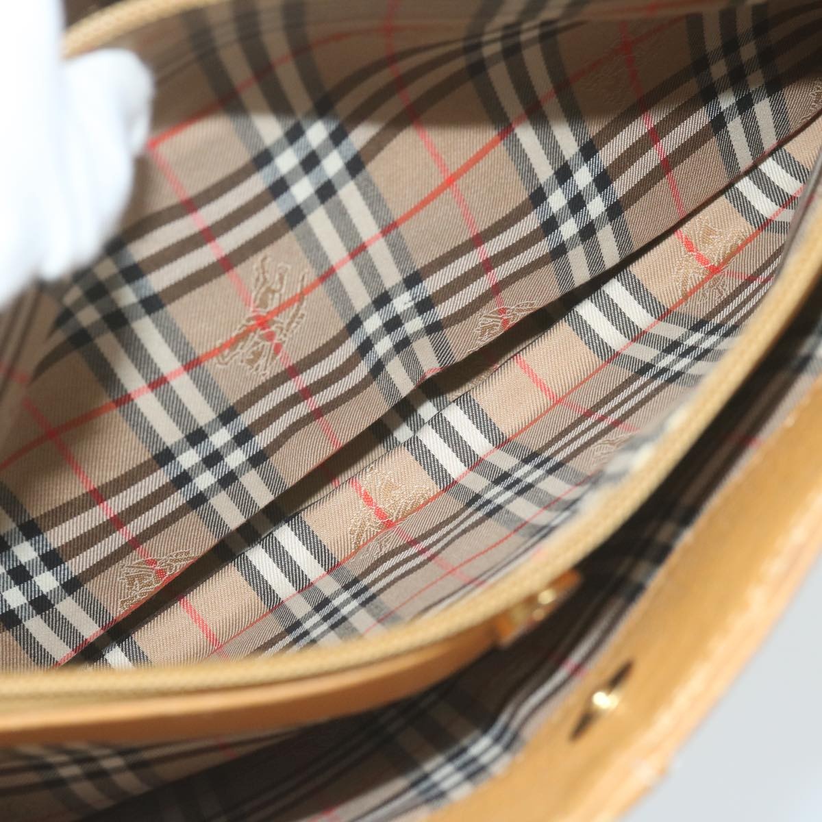 Burberry Tote Bag Leather Beige - 12