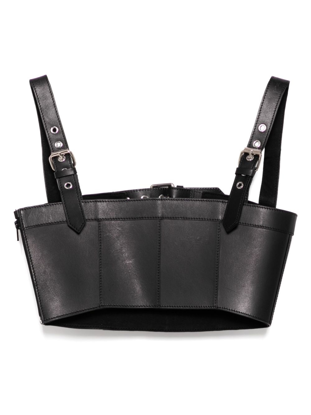 buckled leather top - 2