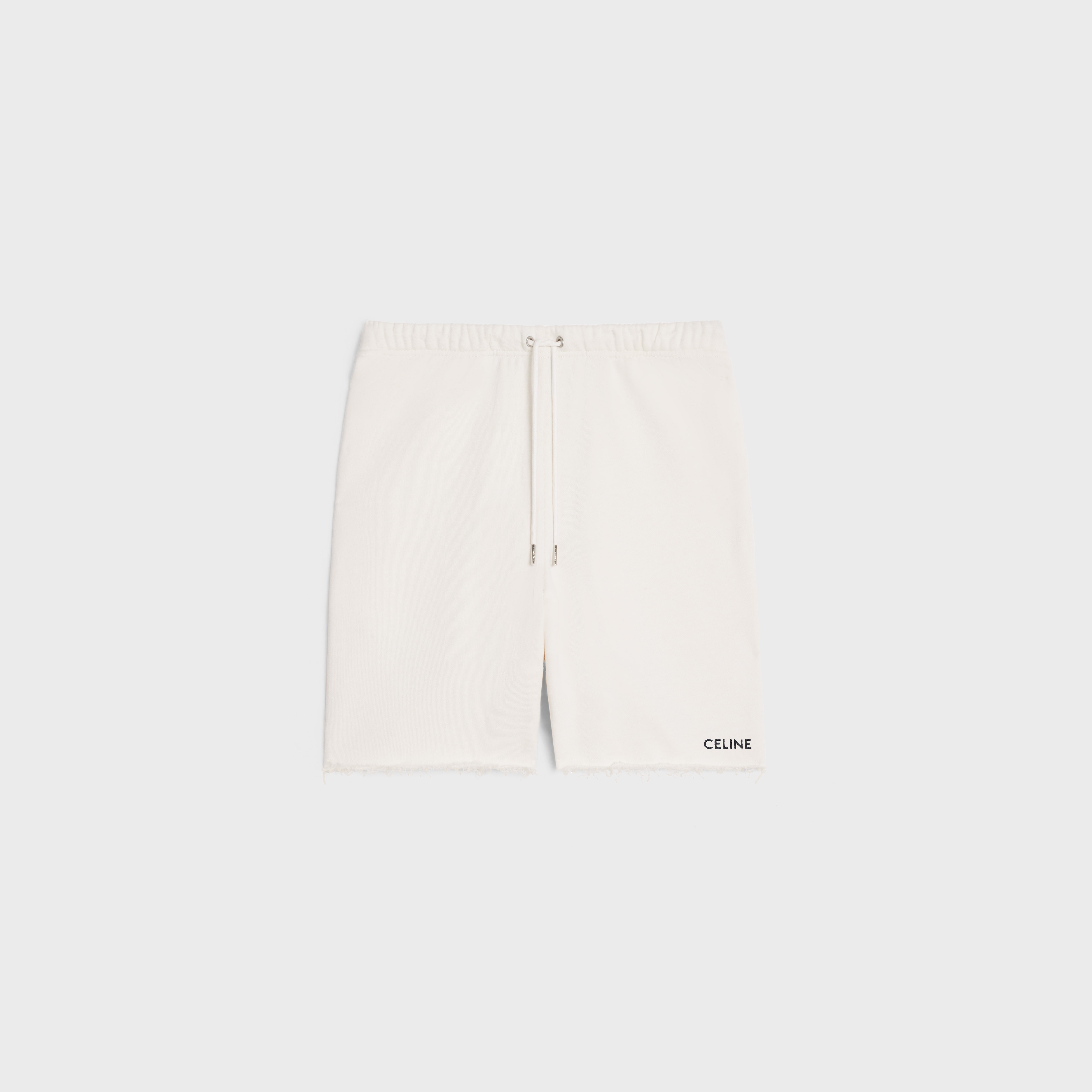 celine embroidered shorts in cotton fleece - 1