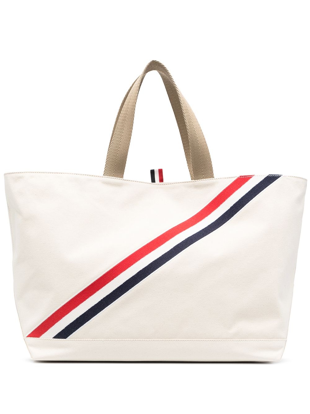 RWB stripe canvas tote bag - 1