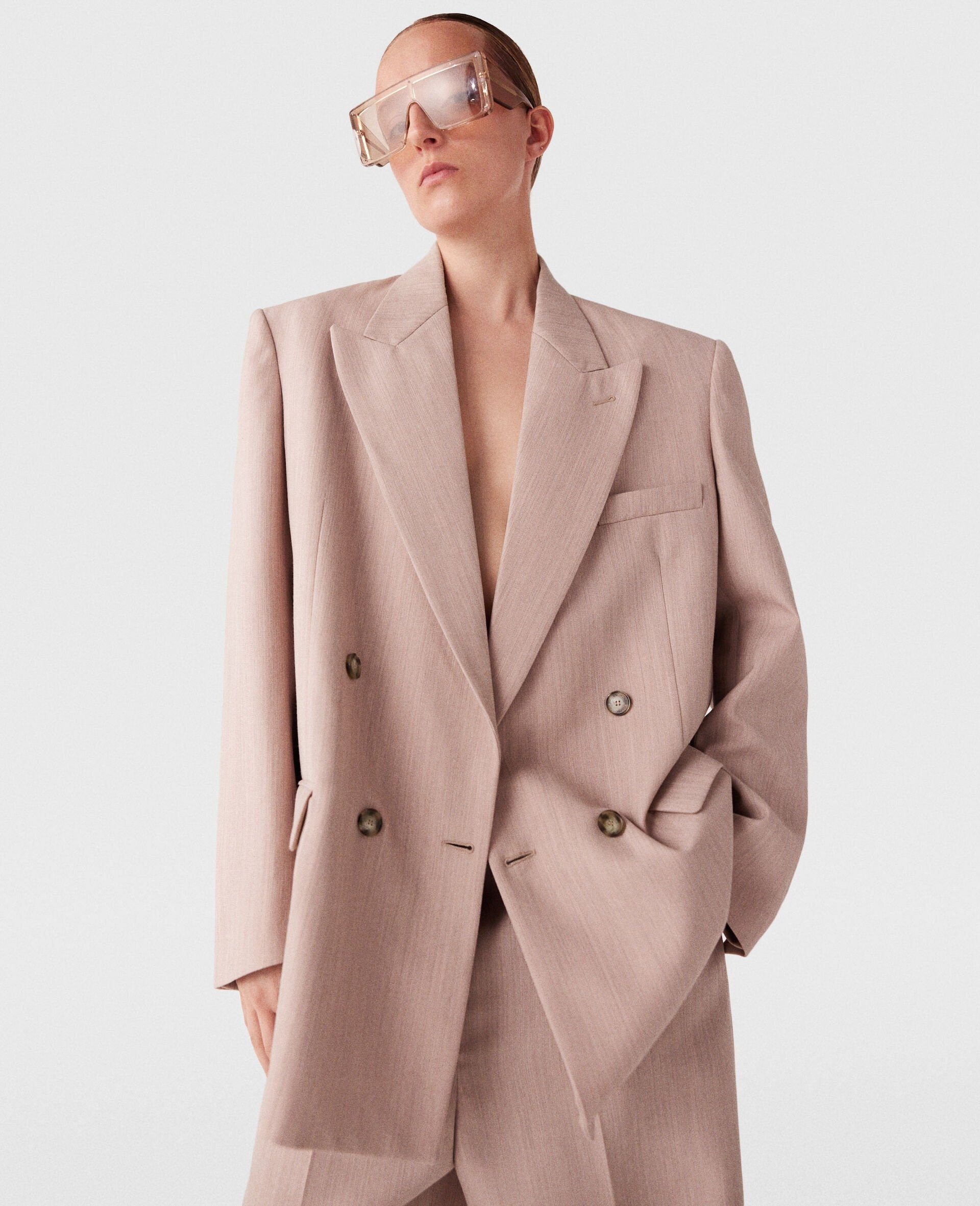 Oversized Double-Breasted Blazer - 2