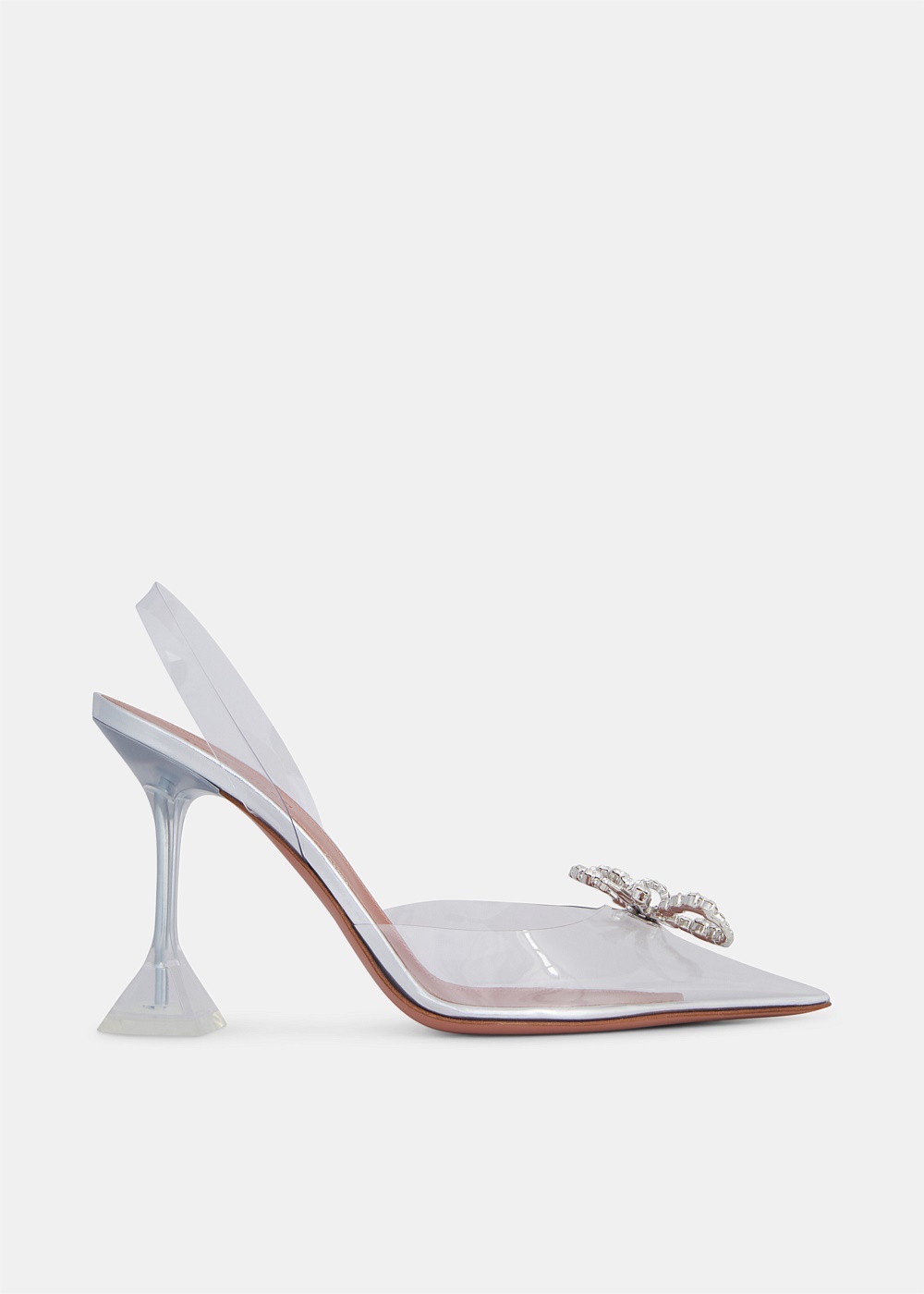 Clear PVC Rosie Glass Slingback Pump - 1