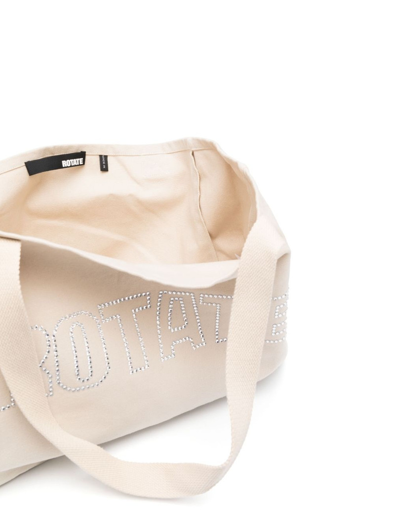logo-embellished organic-cotton tote bag 5