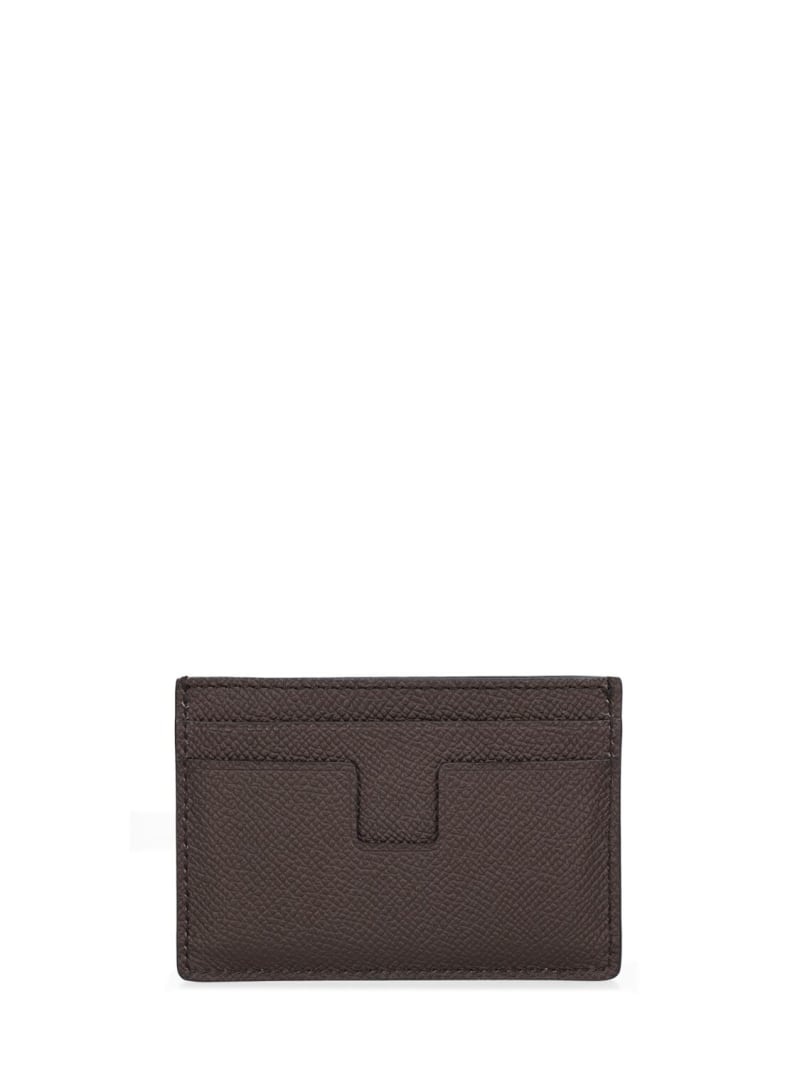 Small grain Saffiano leather card case - 2