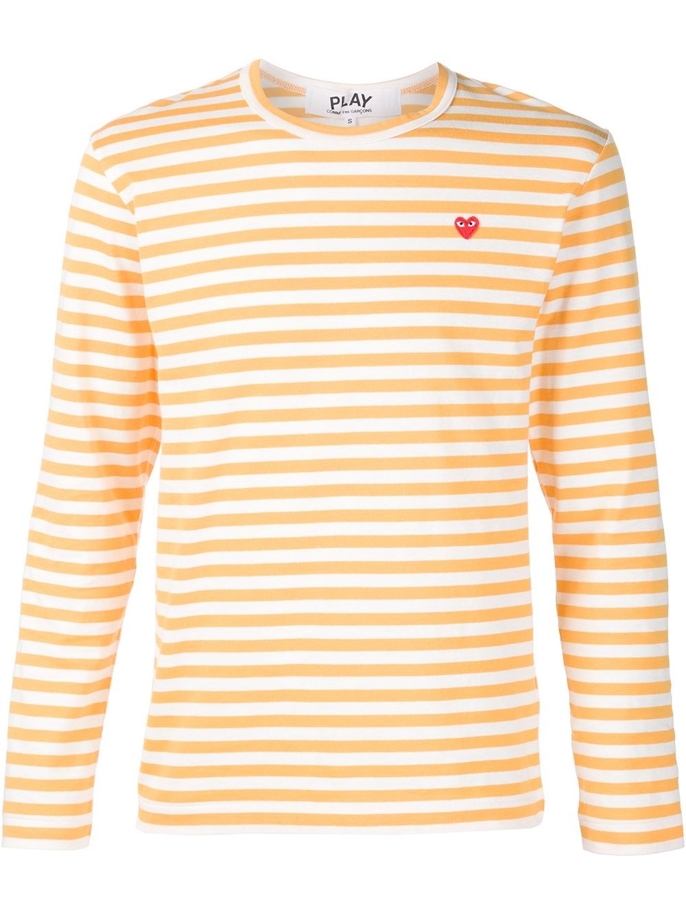 heart logo striped T-shirt - 1