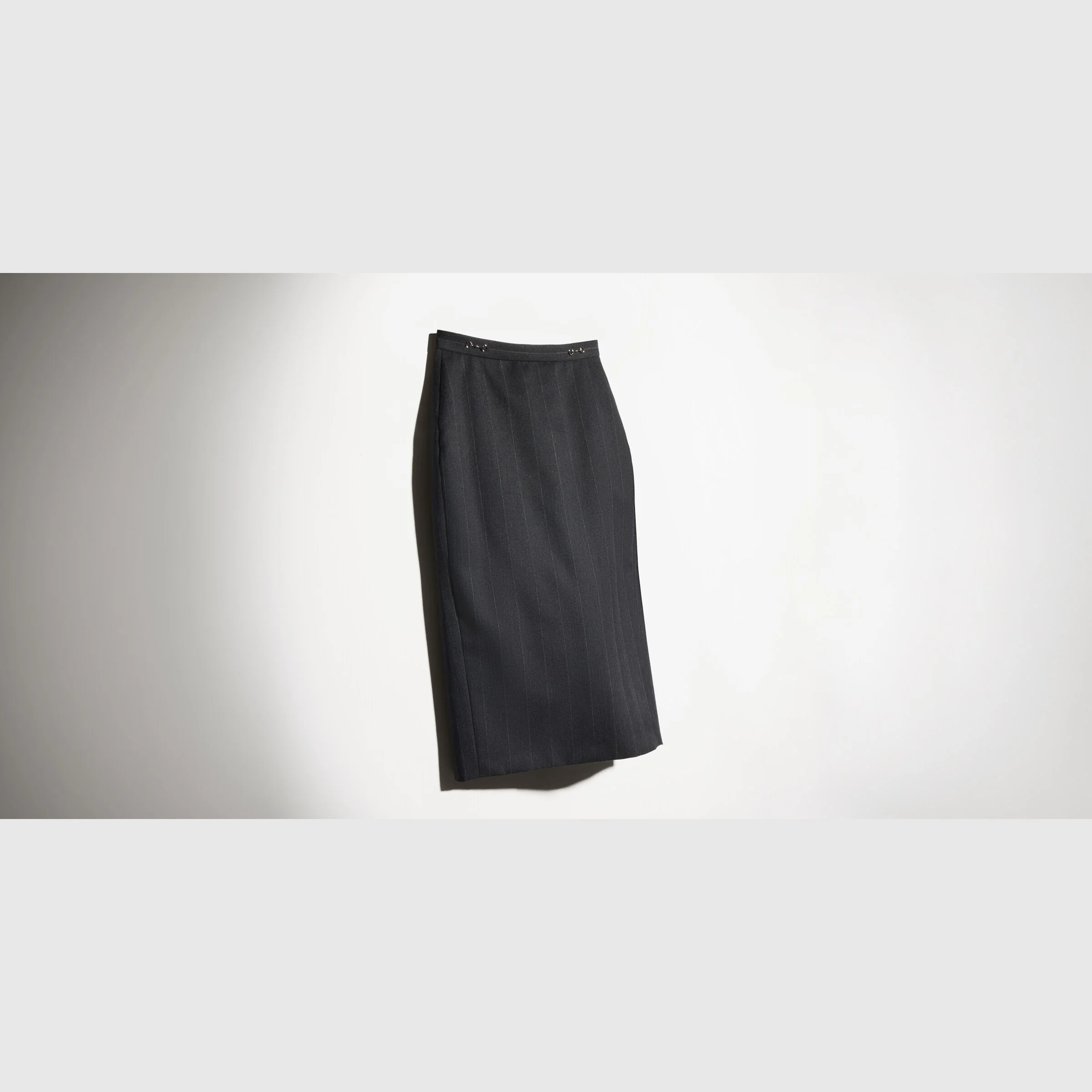 Pinstripe wool pencil skirt - 1