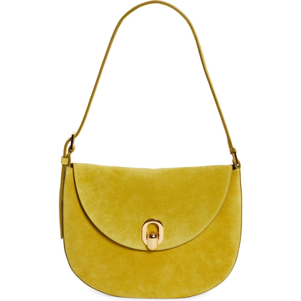 SAVETTE Tondo Suede Hobo Bag in Chartreuse at Nordstrom - 1