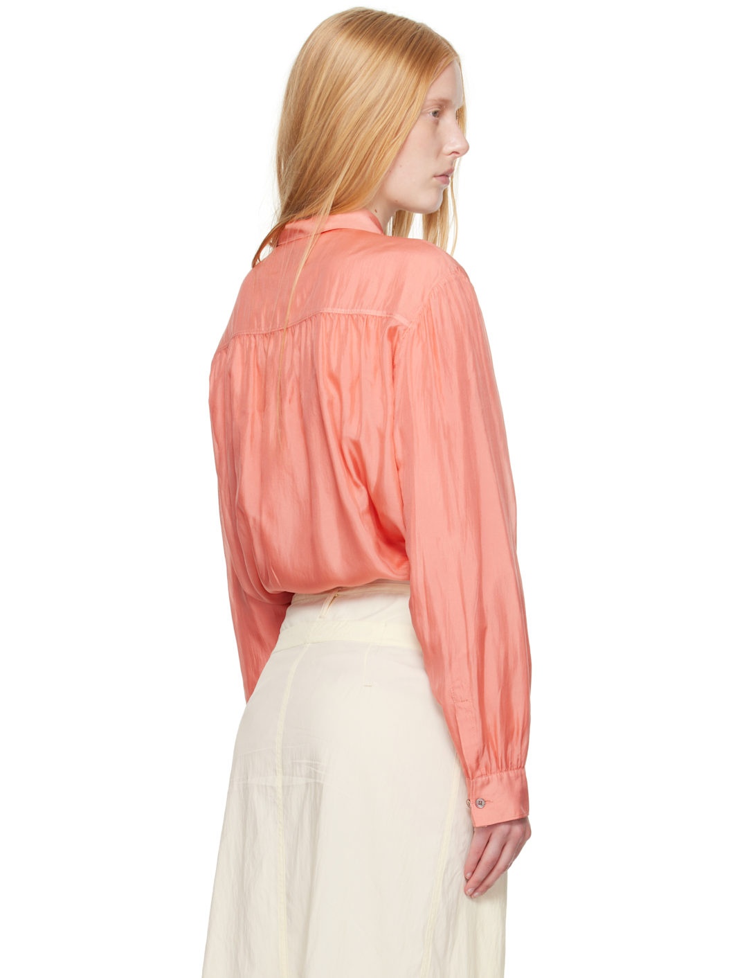 Pink Light Pointed Collar Shirt - 3