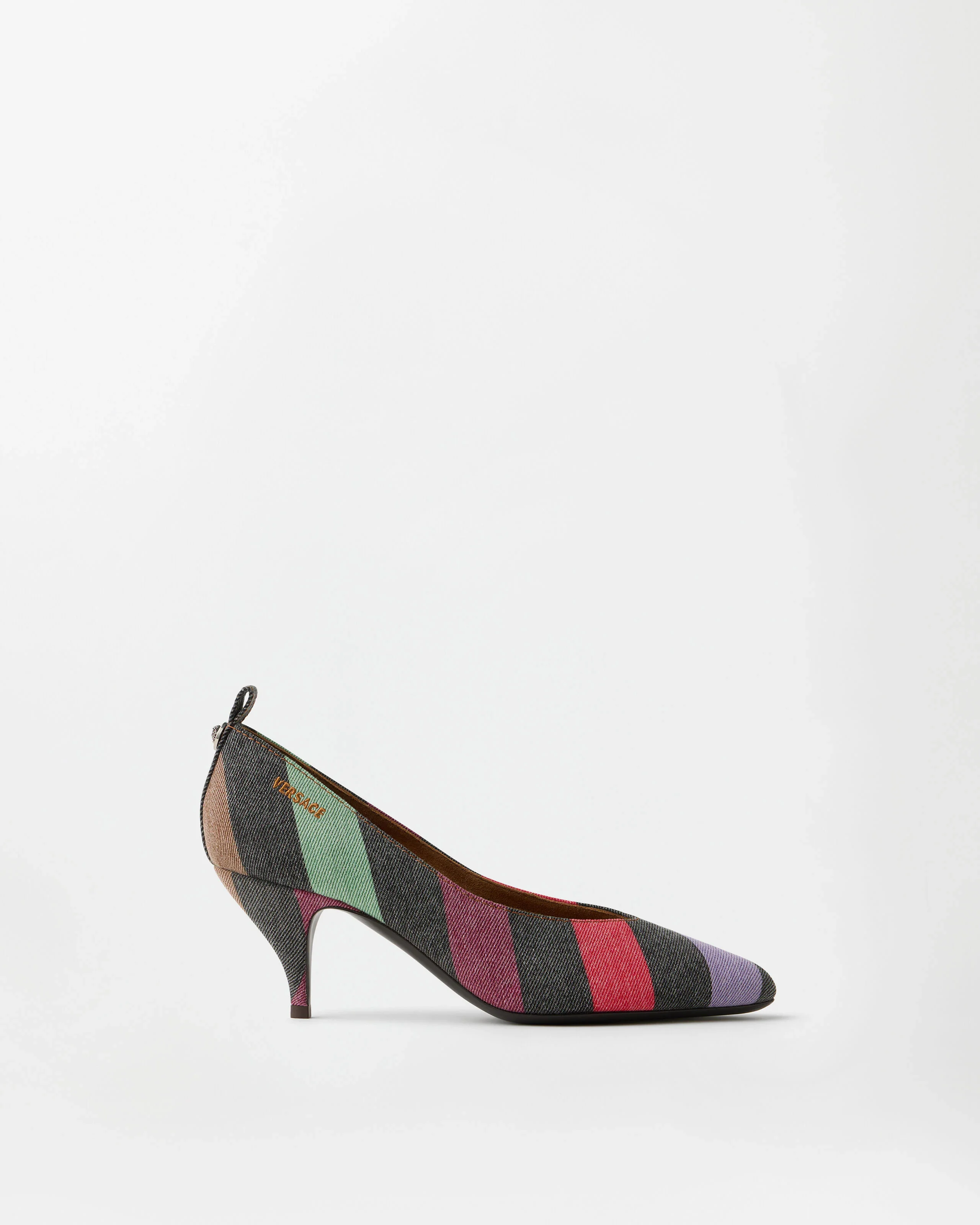 Tina Striped Denim Pumps 65 mm - 1