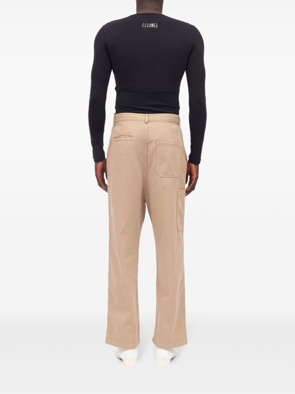 straight-leg cotton trousers - 5