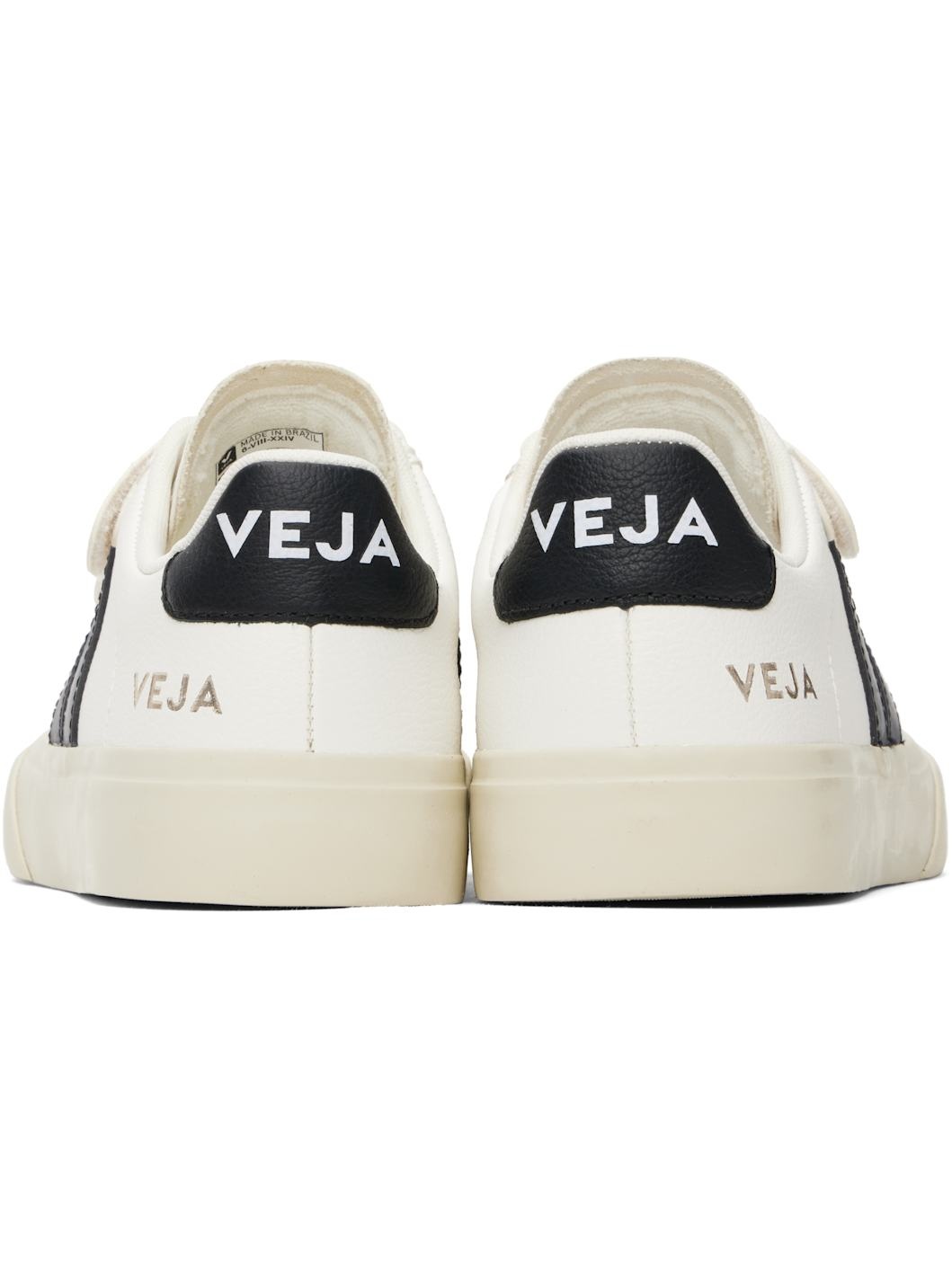 White & Black Recife Leather Sneakers - 2