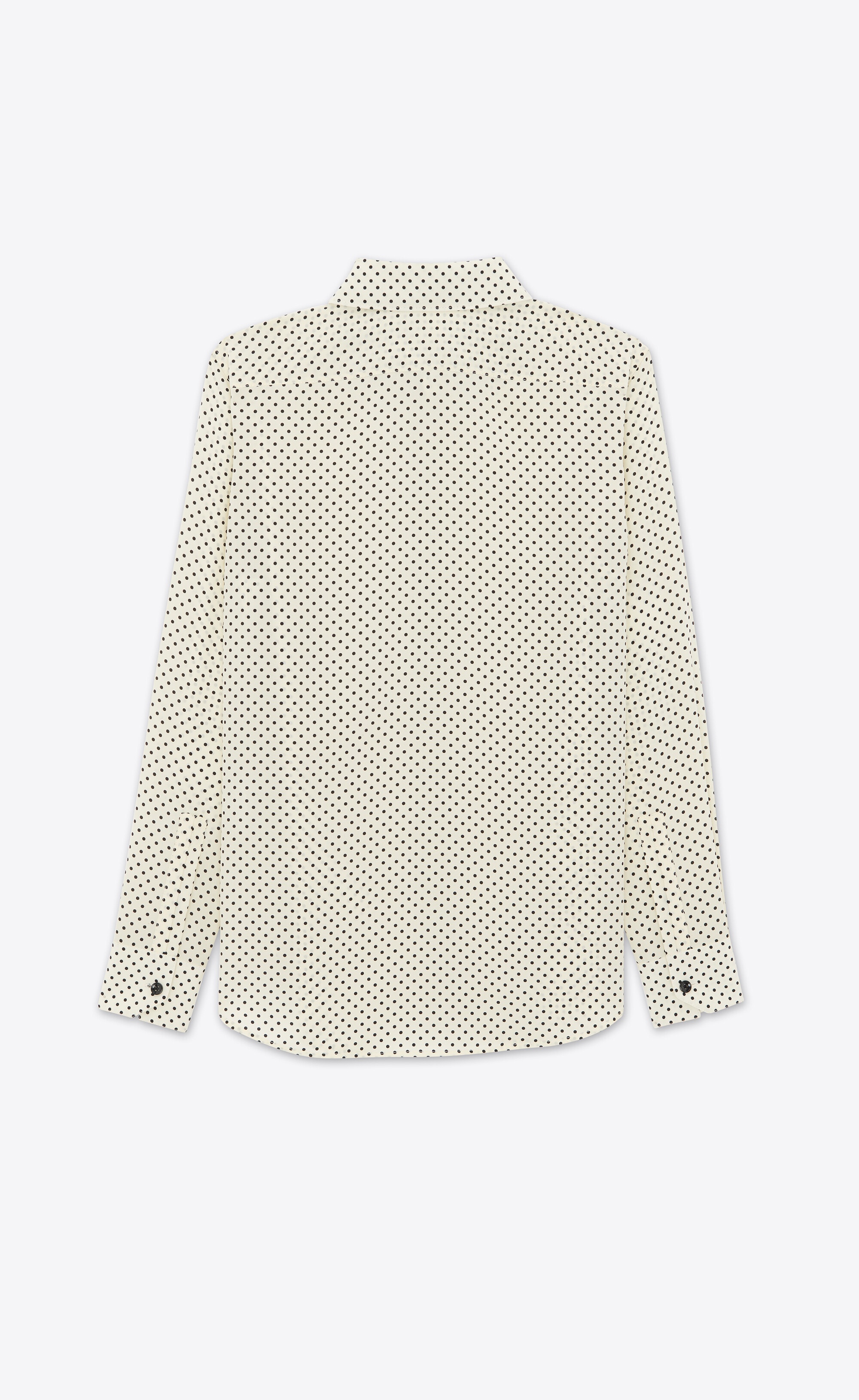 classic shirt in dotted crepe de chine - 2