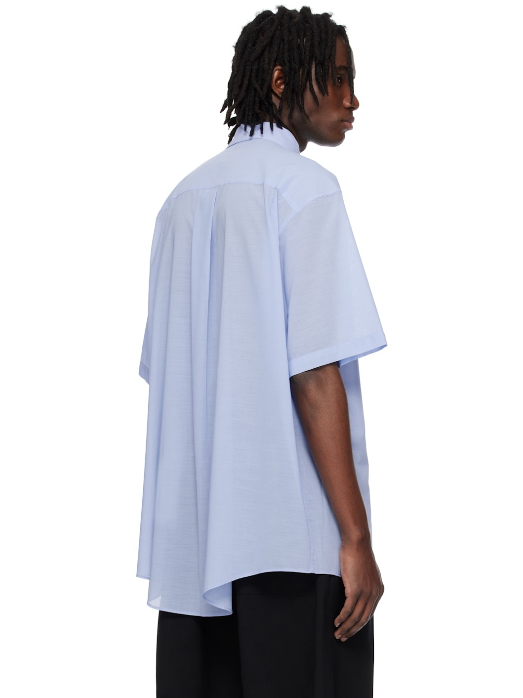 Blue Wrinkle Viscorse Shirt - 3