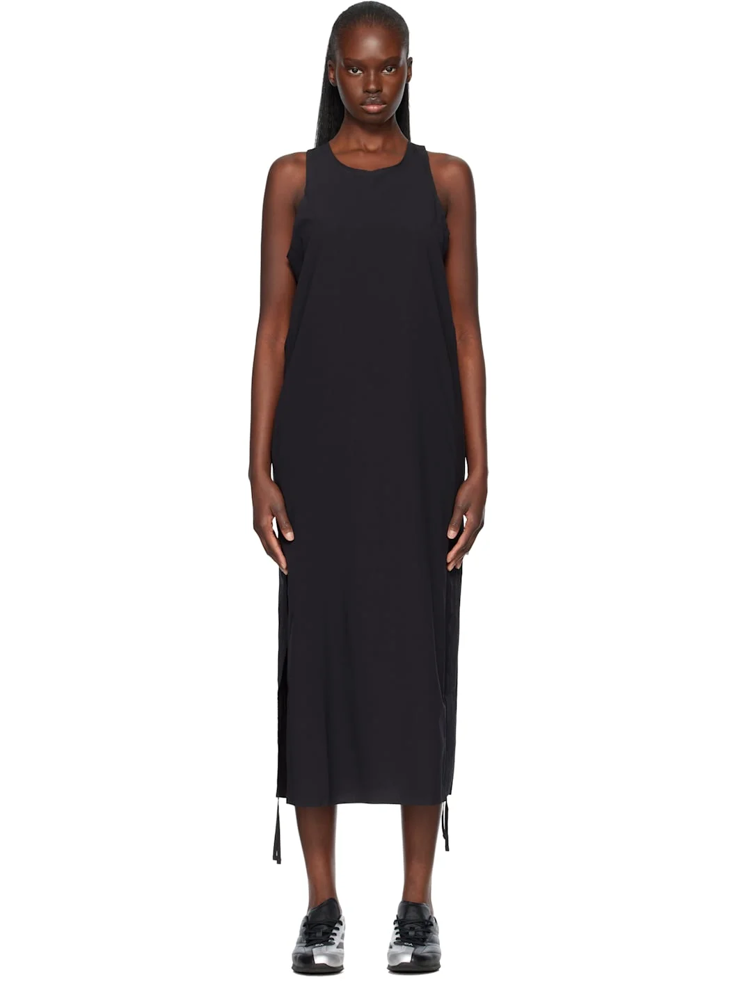 Black Racer Cinch Midi Dress - 1