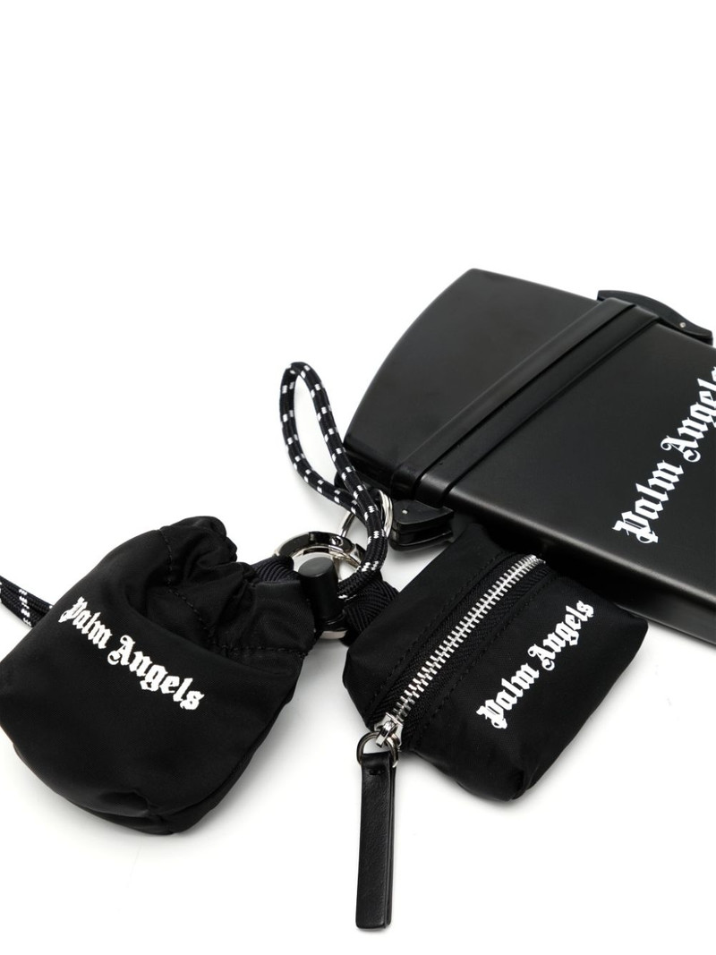 Palm Angels logo-print taffeta keychain outlook