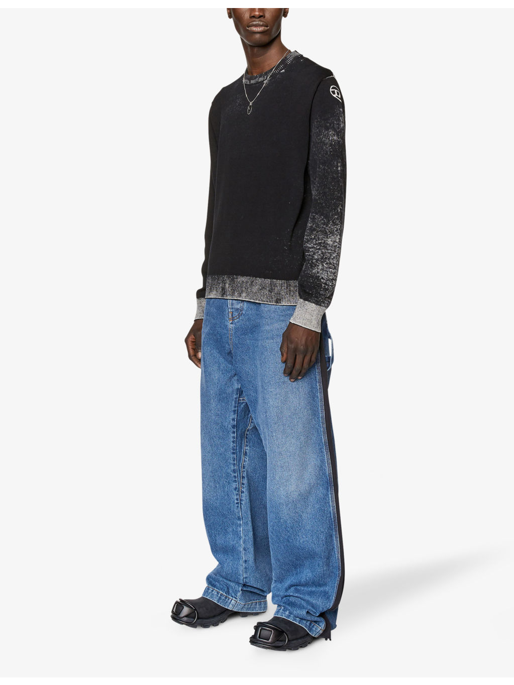 K-Larence contrast-hem long-sleeve cotton jumper - 2