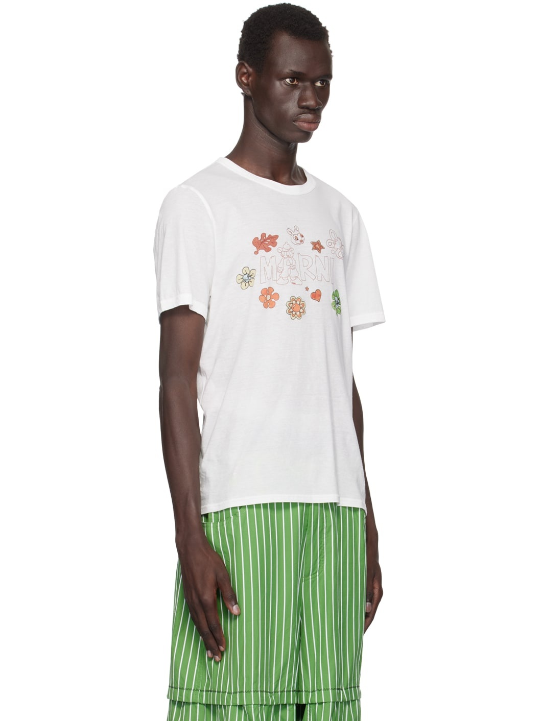 White Printed T-shirt - 2