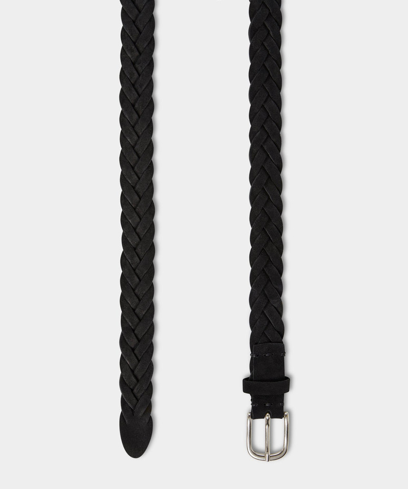 TODD SNYDER Italian Suede Braided Belt outlook