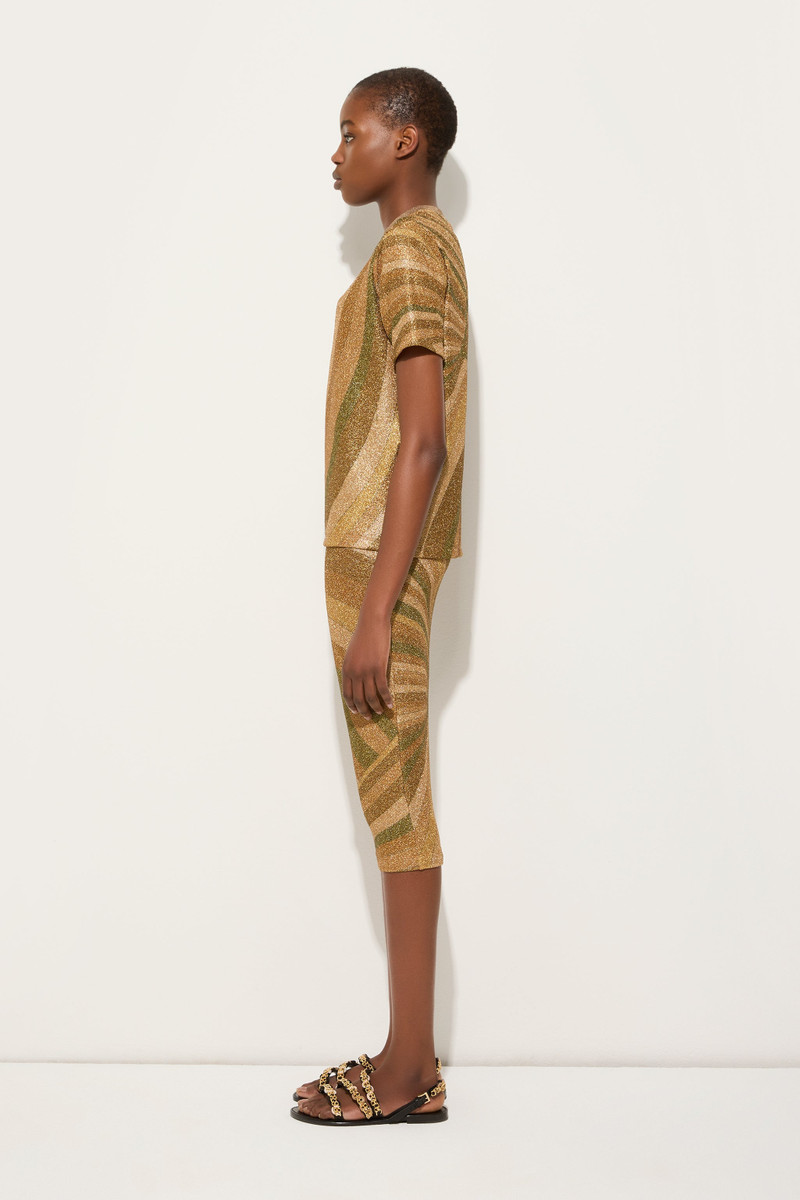 MARMO PRINT JERSEY LAMÉ T-SHIRT 3