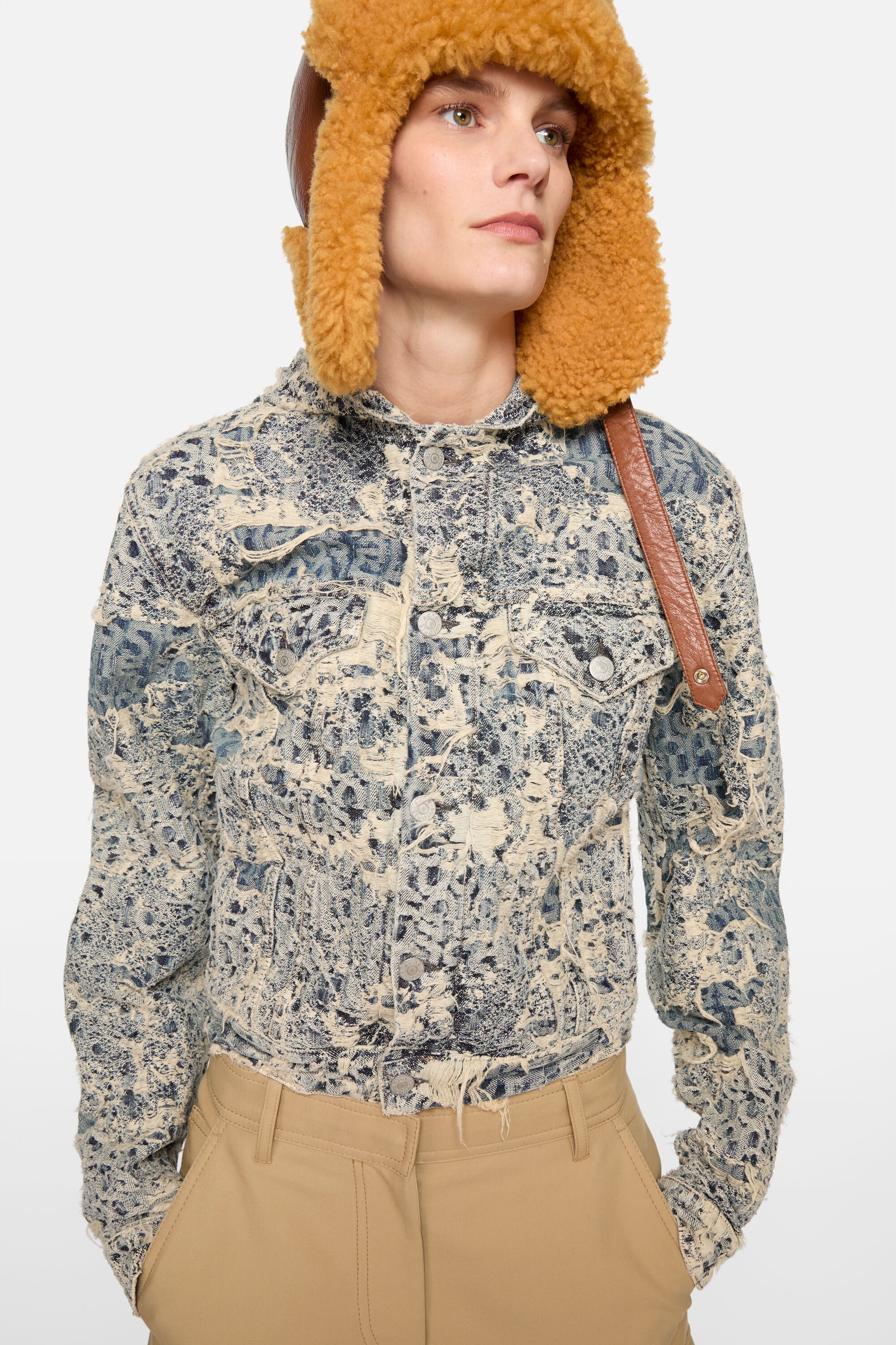 Denim jacket with hood - Mid Blue - 4
