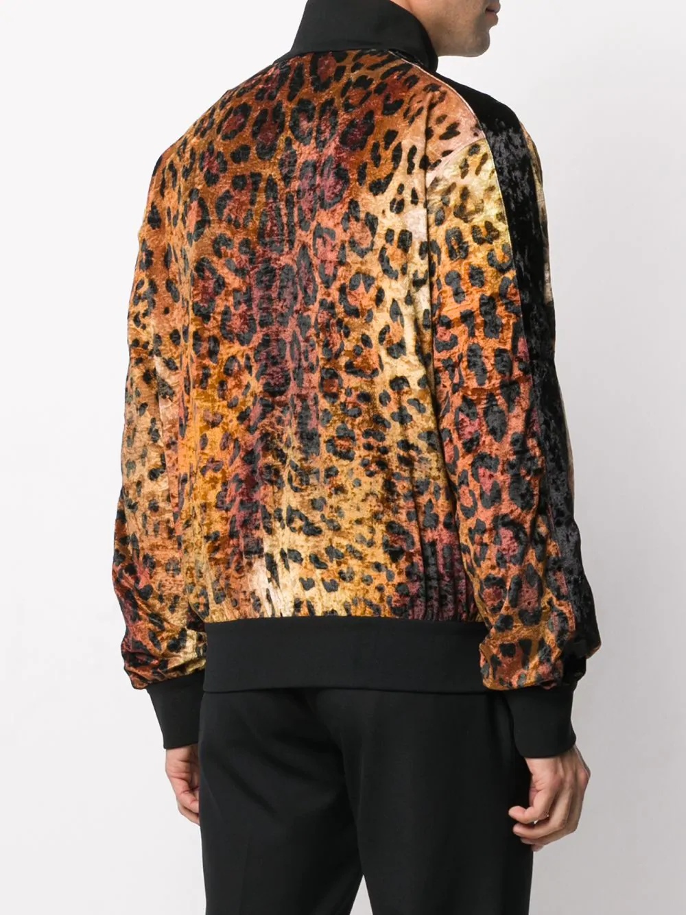 velvet leopard bomber jacket - 4