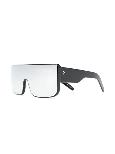 Rick Owens mirrored oversize sunglasses outlook