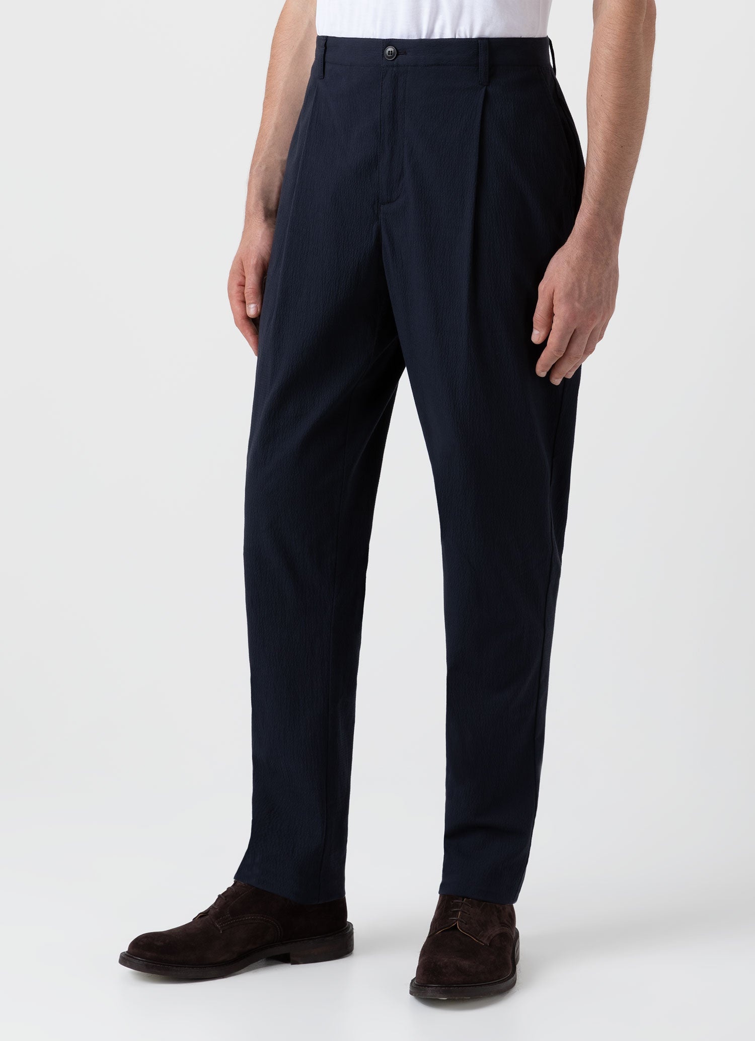 Seersucker Pleat Trouser - 2