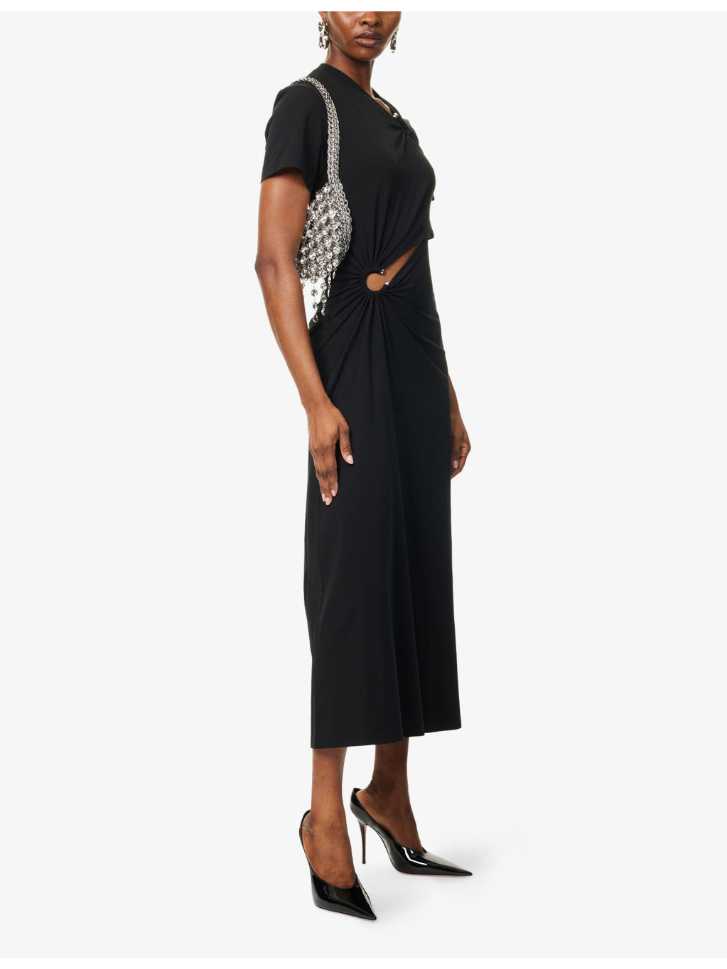 Ring Ruched Stretch-Cotton Jersey Maxi Dress - 2