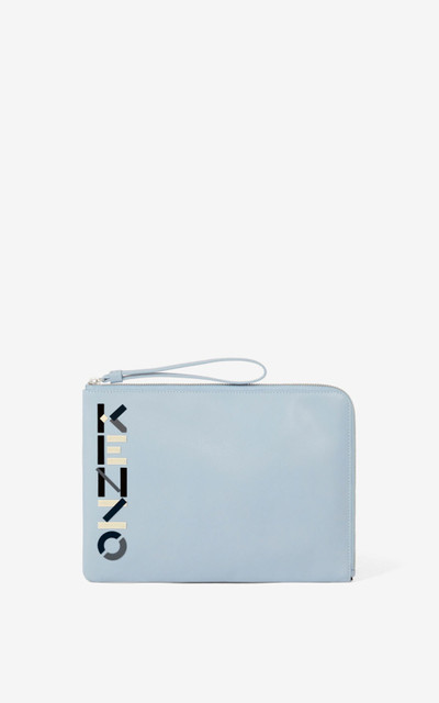 KENZO The Winter Capsule' KENZO Logo large leather clutch outlook