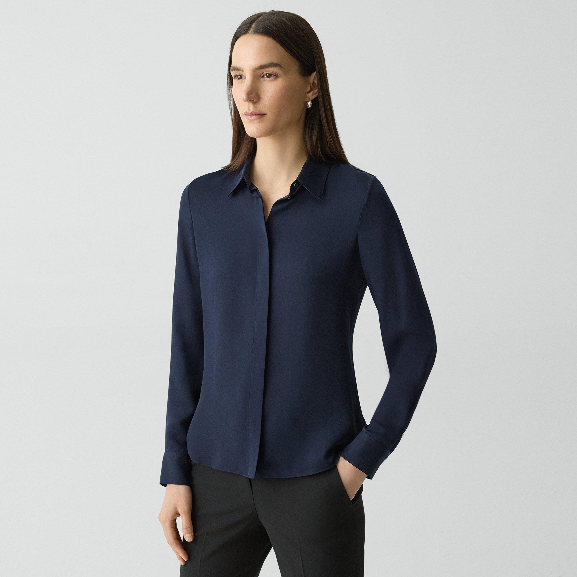 Fitted Shirt in Silk Georgette - 2