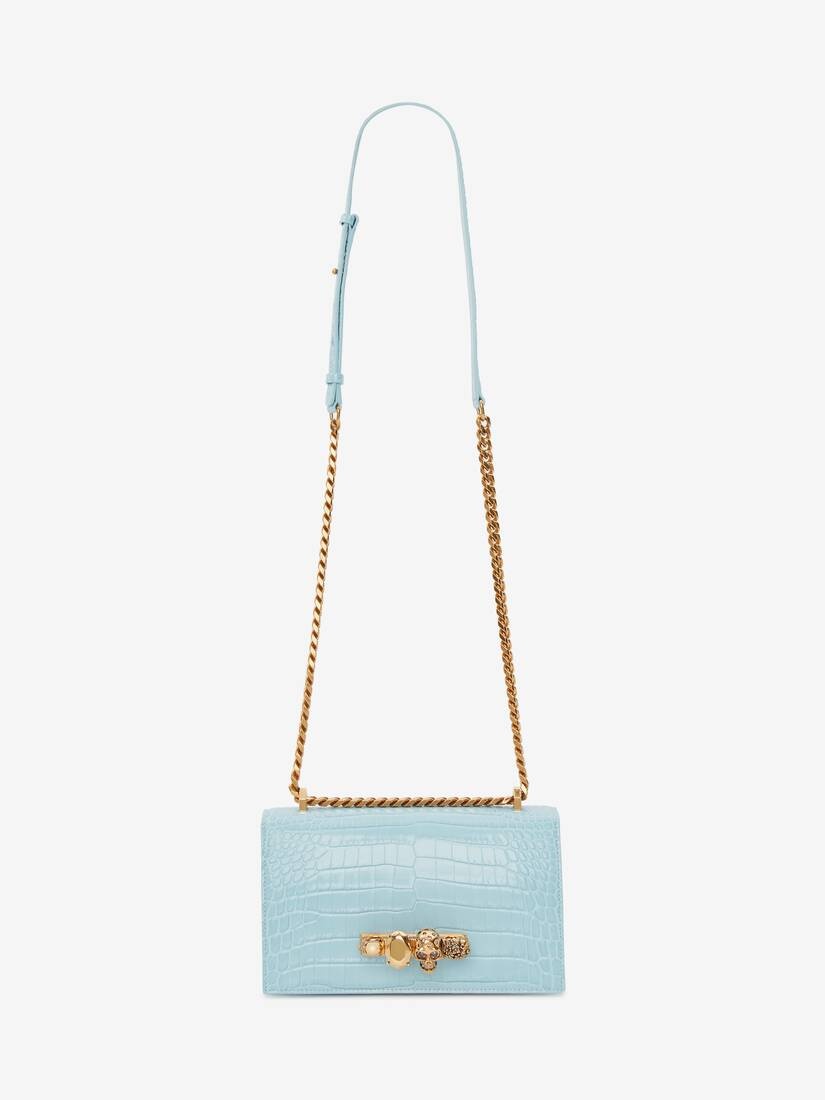 Jewelled Satchel in Pale Blue - 5