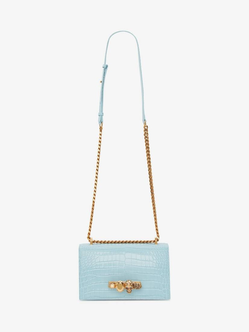 Jewelled Satchel in Pale Blue 5