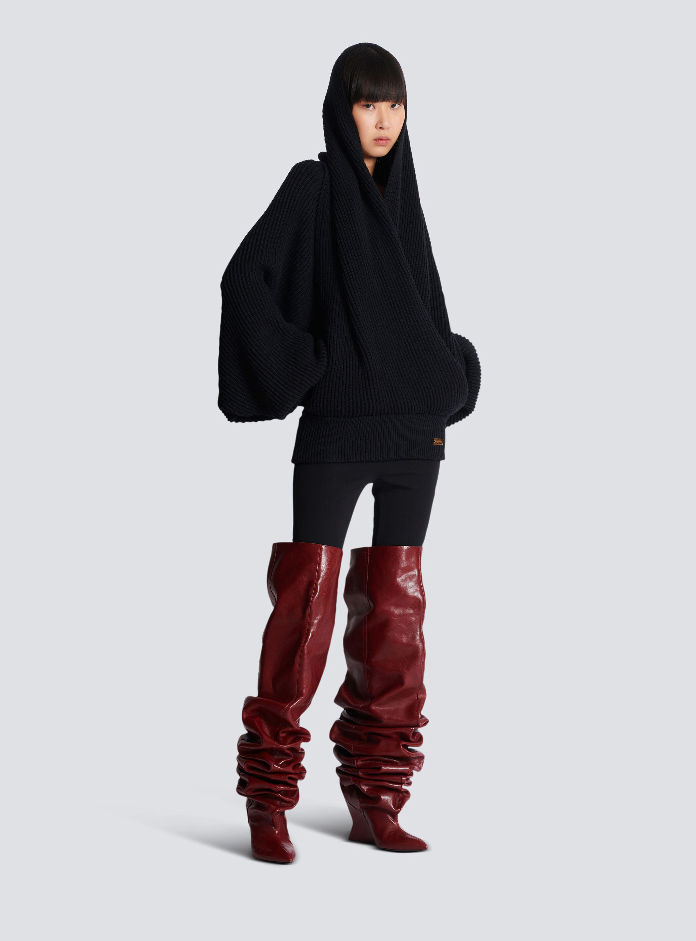 Oversized knit hoodie - 3