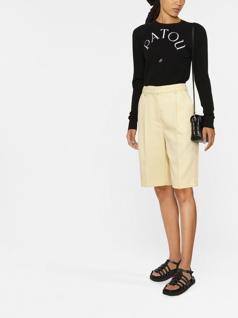 PATOU intarsia-knit logo fitted jumper outlook