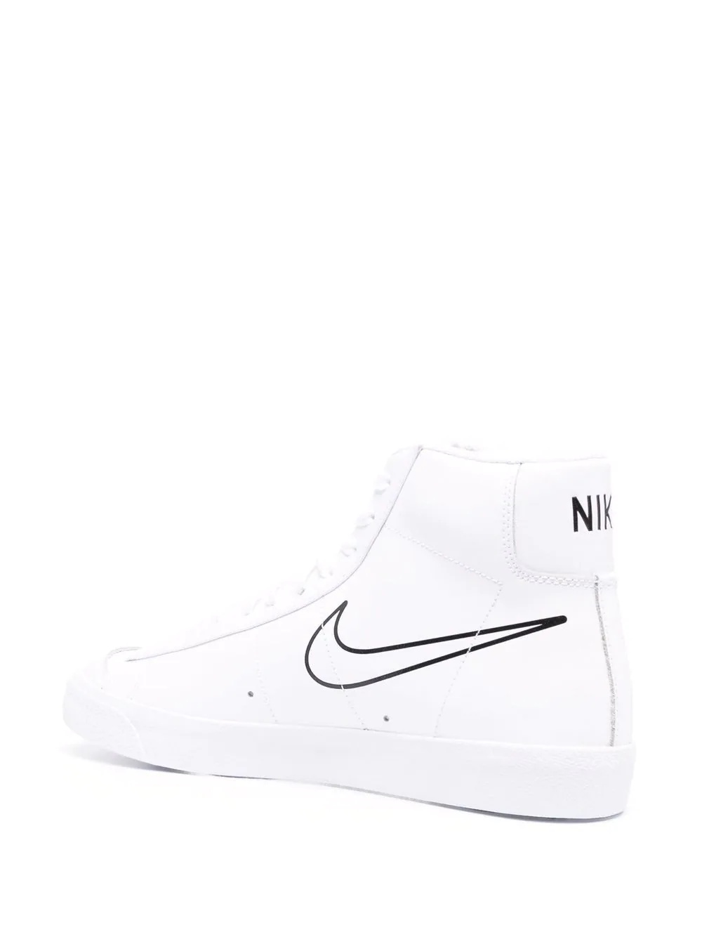 Swoosh-detail lace-up sneakers - 3