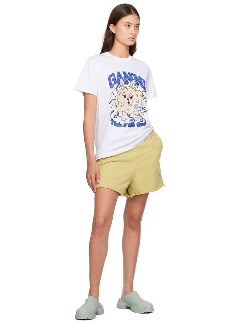 GANNI Green Drawstring Shorts outlook