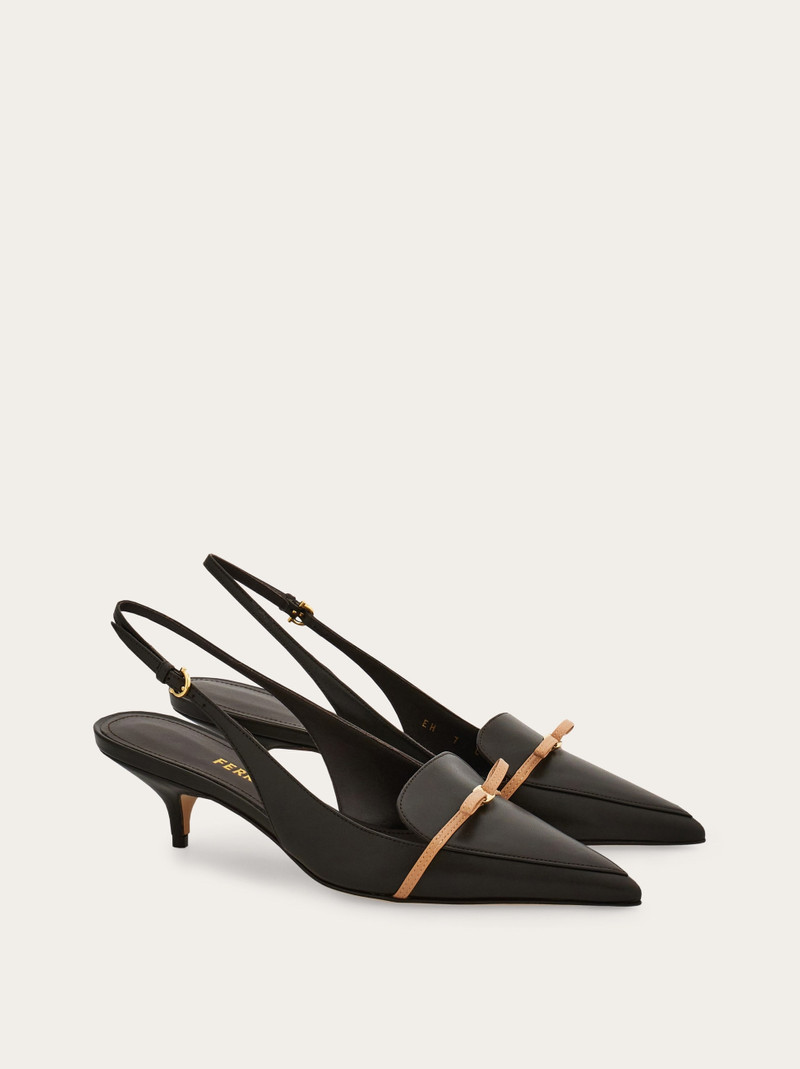 Slingback with bow mini bow detail 2