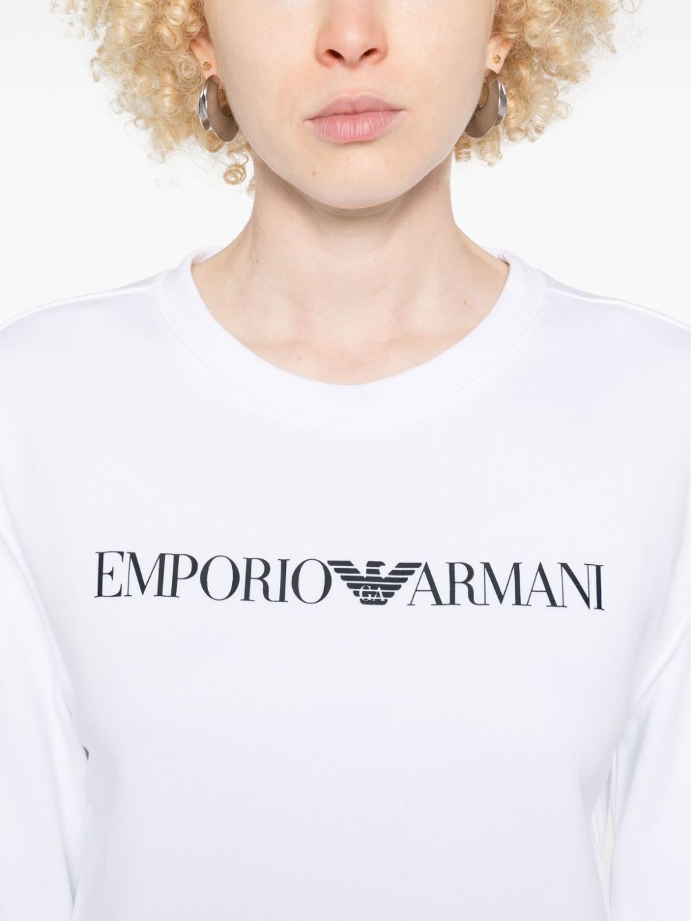 logo-print organic-cotton sweatshirt - 5