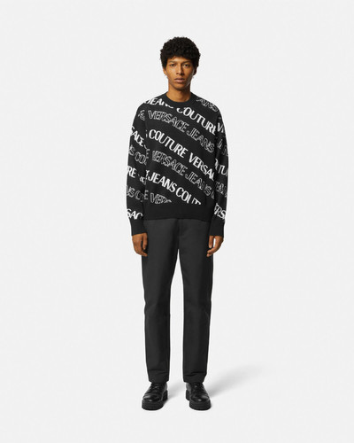VERSACE JEANS COUTURE Logowave Jacquard Sweater outlook