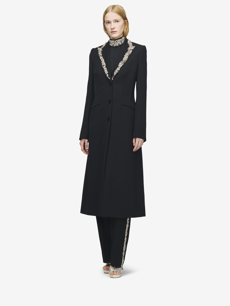 Alexander McQueen Chain Mail Embroidery Coat outlook